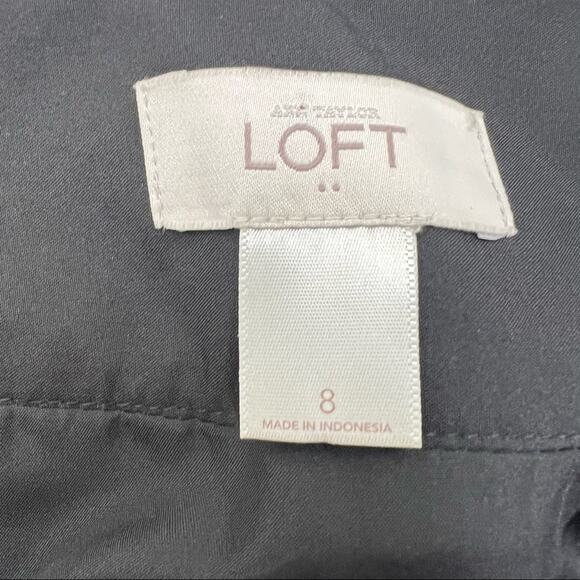 Loft black and white tweed A-line skirt size 8 B167 - Picture 3 of 5